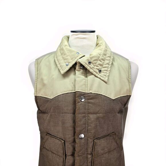 Vintage 70s 80s Vest Small Snap Button Western Boho Countrycore USA - Picture 2 of 16